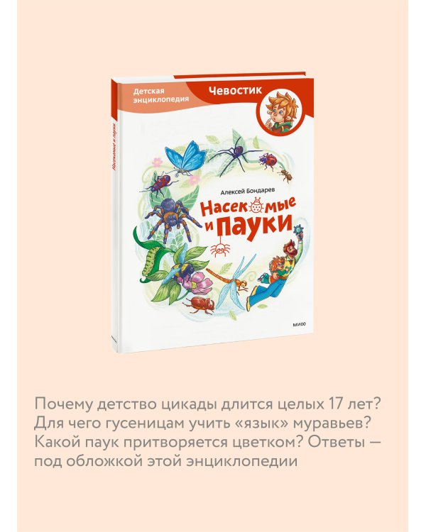 Насекомые и пауки. Детская энциклопедия (Чевостик)