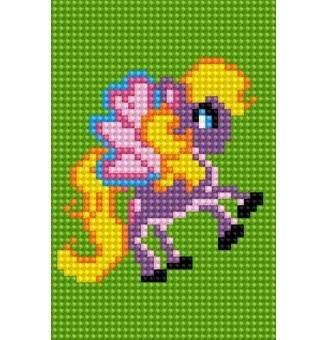 Алмаз. мозаика (блест.) 10х15 см, с подр., с полн. заполн. (9 цв.) ПОНИ (AS1009)