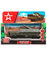 Машина металл АРМИЯ РОССИИ ракетная система, 15см, дв.,подв. дет.,инер.,кор. Технопарк в кор.2*24шт