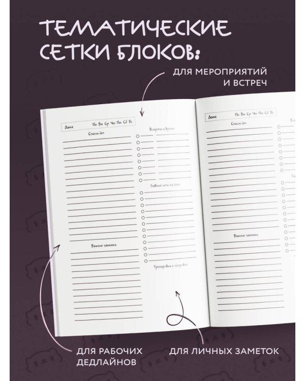 Панкейки. Котячье затмение. Ежедневник недатированный (А5, 72 л.)