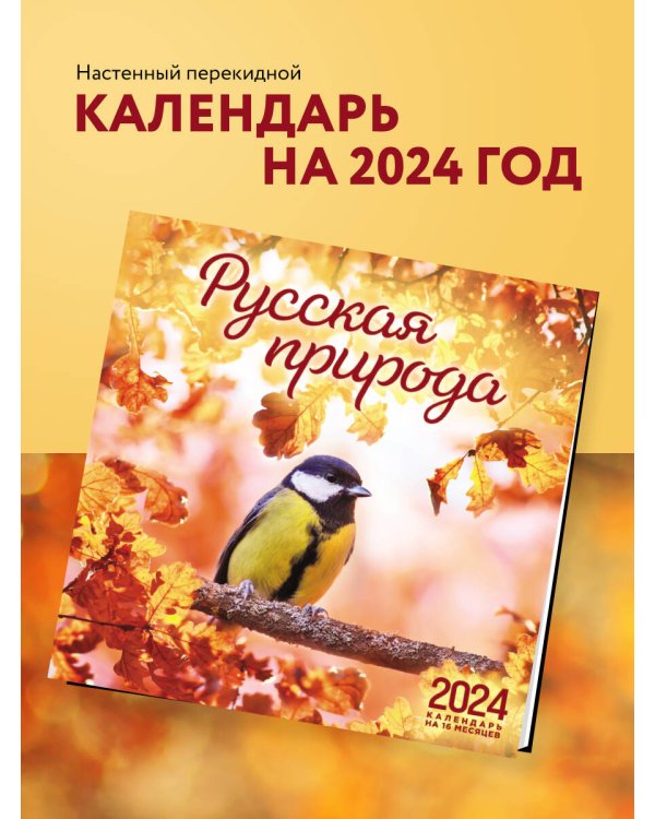 Русская природа. Календарь настенный на 16 месяцев на 2024 год (300х300 мм)