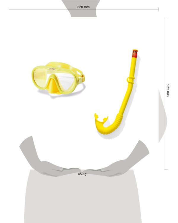 Комплект для плавания ADVENTURER SWIM SET (маска, трубка) INTEX. Новинка. Арт. 55642