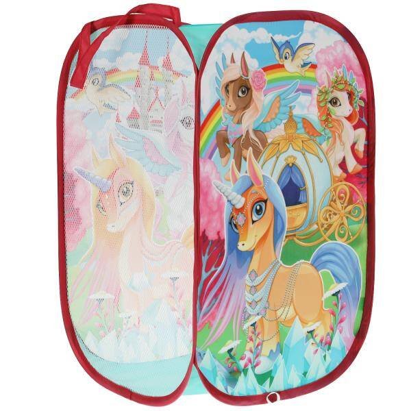 ПАЛАТКИ И КОРЗИНЫ Д/ИГРУШЕК (Умка) Корзина для игрушек единороги 36*58см ИГРАЕМ ВМЕСТЕ в кор.24шт