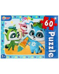 Е-Нотки.  Пазлы классические в коробке. Пазл 60 деталей. Умные игры в кор.24шт