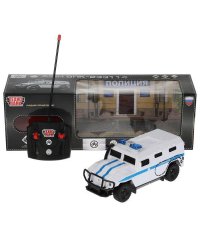 Машина р/у АМН ВПК-233114 ПОЛИЦИЯ 21 см, свет, бел, кор. Технопарк в кор.24шт