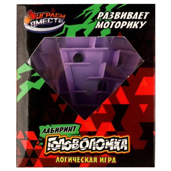 Логическая игра пирамида-лабиринт кор.7,7*9,2*7,6см ИГРАЕМ ВМЕСТЕ в кор.2*144шт