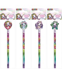 Карандаш ч/г Poopsie с фигурным ластиком