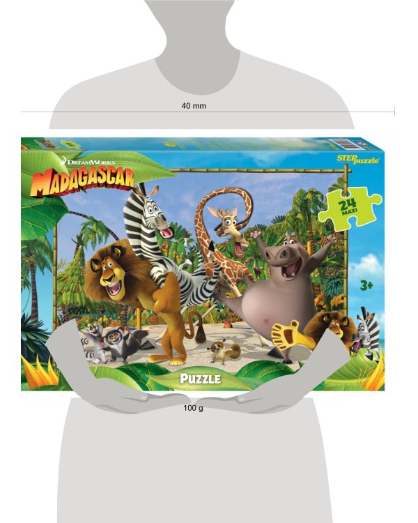 Мозаика "puzzle" maxi 24 "Мадагаскар - 3" (DreamWorks, Мульти)