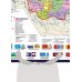 Политическая карта России с флагами А0+ (в новых границах; очень большая)