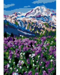 Ам-071 Алмазная мозаика 21*30 см (полное заполнение) "Цветочные луга"