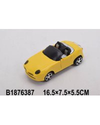 Машинка инерционная 16 см "ЖЕЛТЫЙ КАБРИОЛЕТ" (в пакете)  (Арт. 1876387)