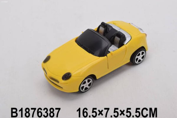 Машинка инерционная 16 см "ЖЕЛТЫЙ КАБРИОЛЕТ" (в пакете)  (Арт. 1876387)
