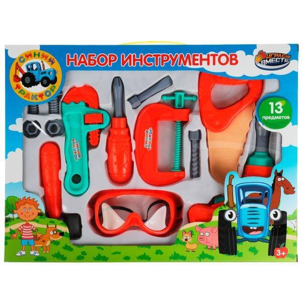 ИНСТРУМЕНТЫ (Умка) Набор инструментов СИНИЙ ТРАКТОР кор.40*30*5см ИГРАЕМ ВМЕСТЕ в кор.2*24шт