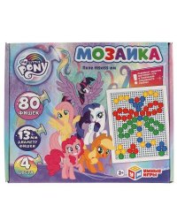 Мой маленький пони. Мозаика пластиковая 80 фишек прямоугольная, 4 цвета. Умные игры в кор.18шт