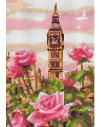 Ам-073 Алмазная мозаика 21*30 см (полное заполнение) "Весенний Лондон"