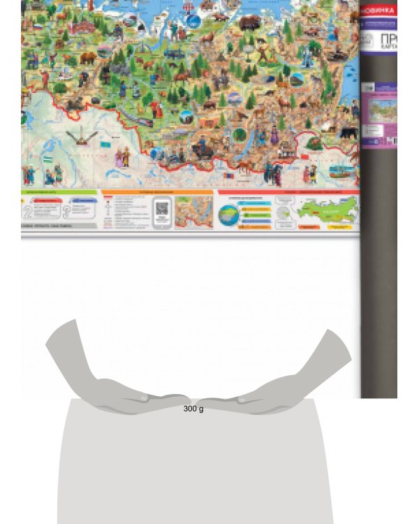 Карта 101х69 см. Наша Родина-Россия. ЛАМ. Настенная в тубусе. ПРОкарта