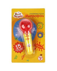 Микрофон ТРИ КОТА 15 песен, фраз и звуков, апплодисменты, свет, на блист Умка в кор.2*48шт