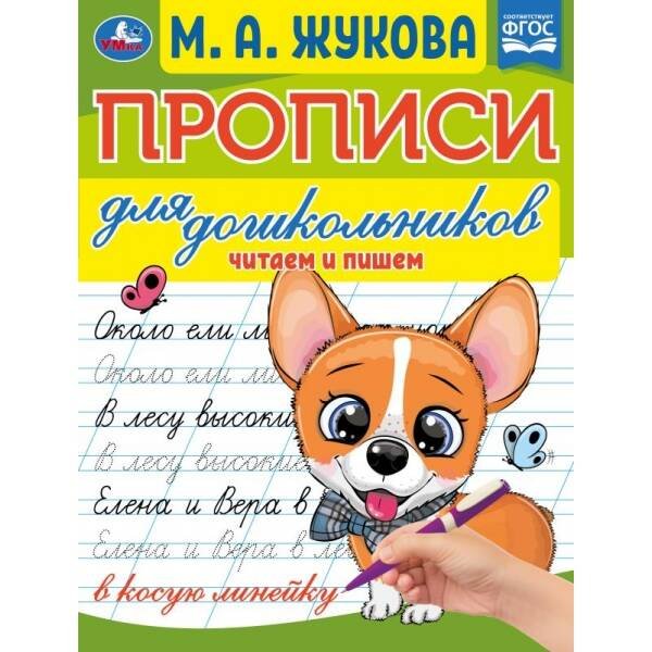 Прописи для дошкольников. Читам и пишем. М. А. Жукова . 160х210мм. Скрепка. 16 стр. Умка в кор.100шт