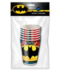 Batman. Набор бумажных стаканов, 6 шт*250 мл