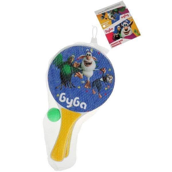 ИГРОВЫЕ НАБОРЫ С РАКЕТКАМИ (Умка) Набор для тенниса БУБА ракетки,мячик, сетка.38*23,5*2см ИГРАЕМ ВМЕСТЕ в кор.2*36шт