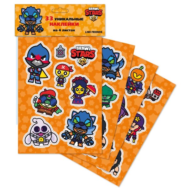 Brawl Stars. Коллекция наклеек. Скины