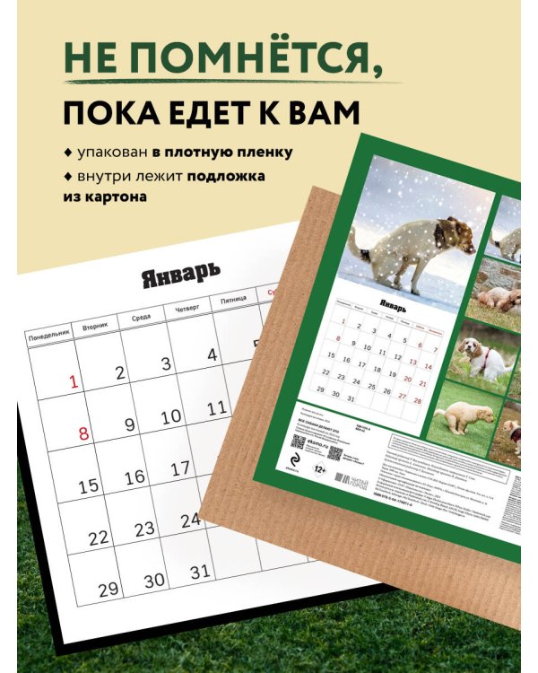 Все собаки делают это. Календарь настенный на 2024 год (300х300)