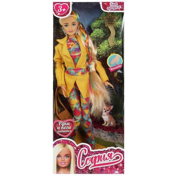 Кукла 29 см София, руки и ноги сгиб, акс, кор КАРАПУЗ в кор.24шт