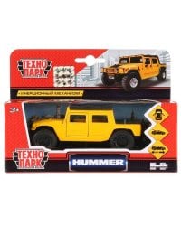 Машина металл Hummer H1 пикап желтый 12см, открыв. двери, инерц. в кор. Технопарк в кор.2*24шт