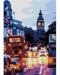 Ам-098 Алмазная мозаика 21*30 см (полное заполнение) "Улица Лондона"