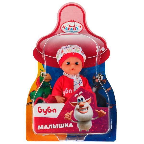 Пупс функц БУБА 15см, пьет, пис, бутылочка, на блистере КАРАПУЗ в кор.72шт