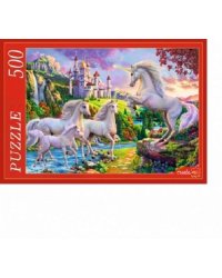 ПАЗЛЫ 500 элементов. Ф500-2178 ЕДИНОРОГИ И ВОЛШЕБНЫЙ ЗАМОК