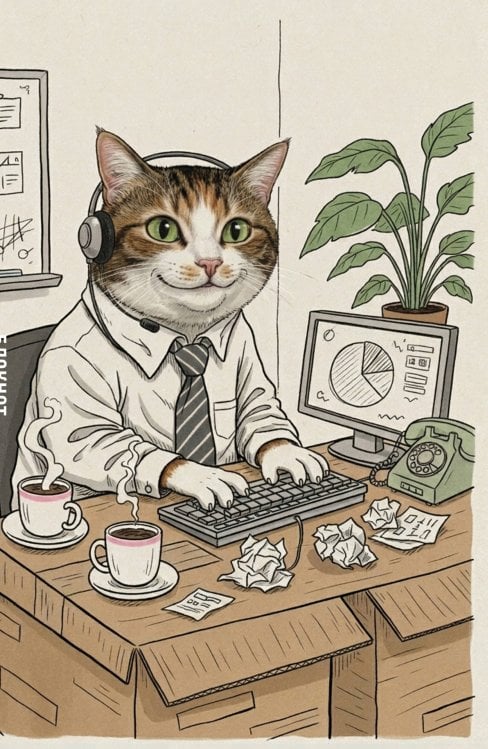 Блокнот. Работаю за спасибо (А5, на скобе, 64 стр.)
