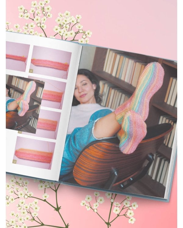 Дополнительное изображение книги «Вязание крючком. НОСКИ от А до Я. Полное практическое руководство по вязанию носков: техники, конструкции, расчеты»