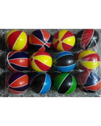 Мяч мягкий ППУ (7,6 см) "Веселые полосочки" (в пак.) кратно 12 ( Арт. ММ-9822)