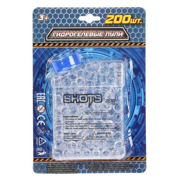 ПУЛИ ИЗ ГИДРОГЕЛЯ "ИГРАЕМ ВМЕСТЕ" (200ШТ) ДЛЯ БЛАСТЕРОВ НА БЛИСТЕРЕ 19*13*4СМ в кор.60шт
