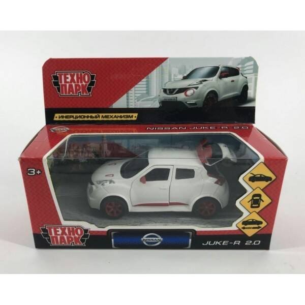 Машина металл "NISSAN JUKE-R 2.0" 12см, открыв. двери, инерц., БЕЛЫЙ в кор. Технопарк в кор.2*36шт