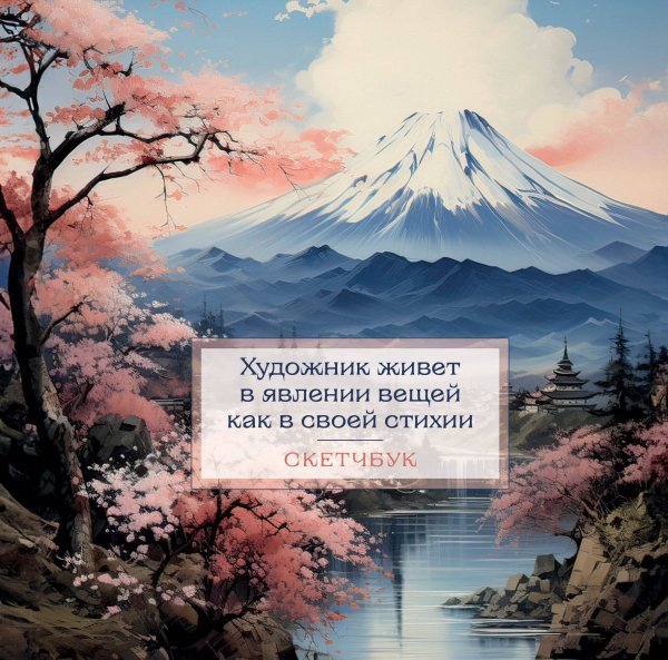 Блокнот для художественных идей. Территория творчества Скетчбук. Япония (197х197 мм, 48 л., твердая обложка на пружине)