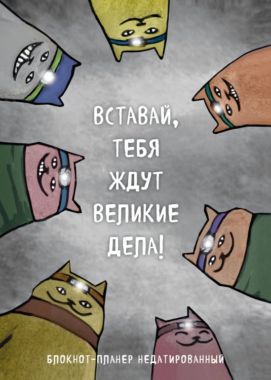 Делай! Планеры для записи идей, списков и встреч Блокнот-планер недатированный. Вставай, тебя ждут великие дела! (А4, 36 л., на скобе)