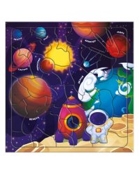 Пазл фигурный на подложке. 45 деталей. Космос. 30х30,5 см. ГЕОДОМ