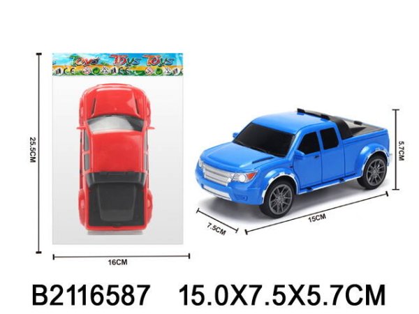 Машинка инерционная "Пикап"(15см,цвет микс)(1:28,в пакете) ( Арт. 2116587)