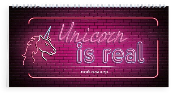 Мини-планер. Мой карманный секрет эффективности Неоновый планер. Unicorn is real. 80х160 мм, мягкая обложка на пружине, 96 стр.