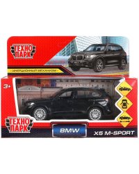 Машина металл bmw X5 M-SPORT 12 см, двери, багаж, черн, кор. Технопарк в кор.2*36шт