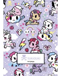 tokidoki. Единорожки. Тетрадь (А5, 48 л., УФ-лак, накидки, клетка-стандарт)