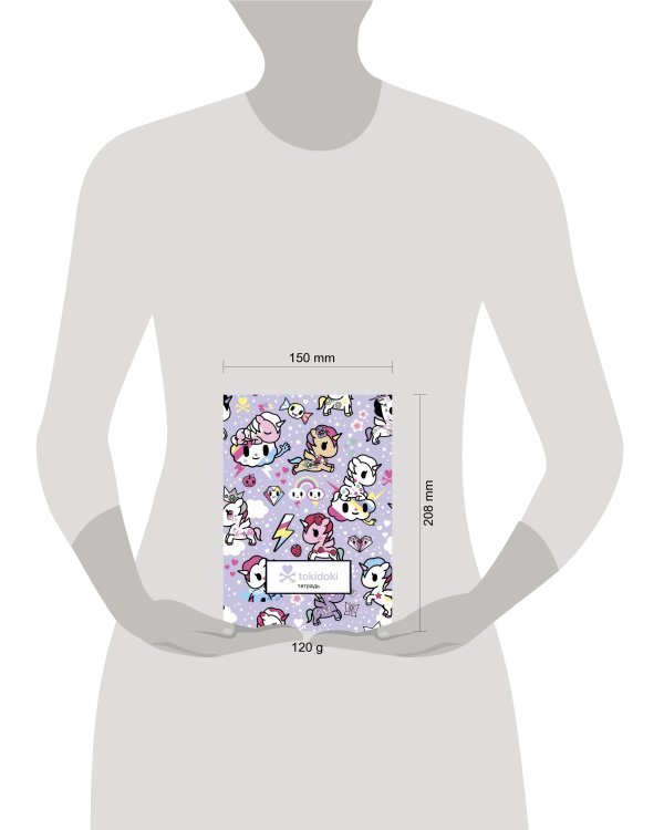 tokidoki. Единорожки. Тетрадь (А5, 48 л., УФ-лак, накидки, клетка-стандарт)