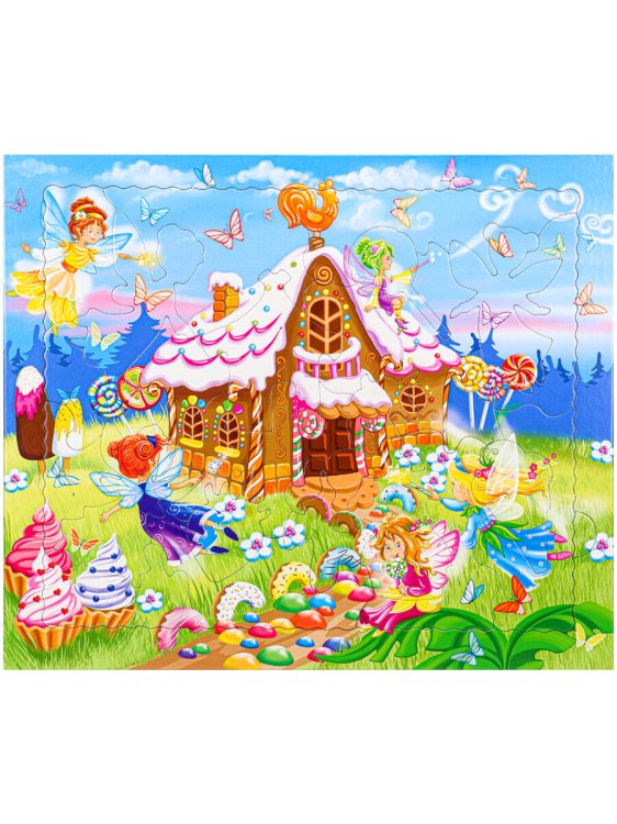 Пазл-рамка с фигурными элементами "Пряничный домик П20-9360