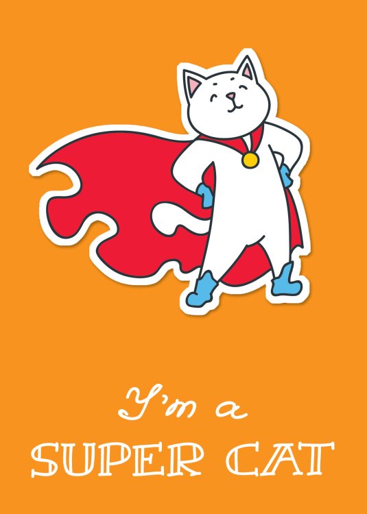 Тетради общие 48 л. I am a supercat! Тетрадь общая (А5, 48 л., накидки, клетка-стандарт)