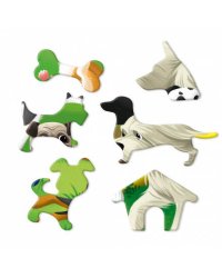 Пазл фигурный на подложке+Дополненная реальность. 45 деталей. Собачки. 30х30,5 см. ГЕОДОМ