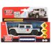 Машина металл Hummer H1 пикап полиция 12см, открыв. двери, инерц. в кор. Технопарк в кор.2*24шт