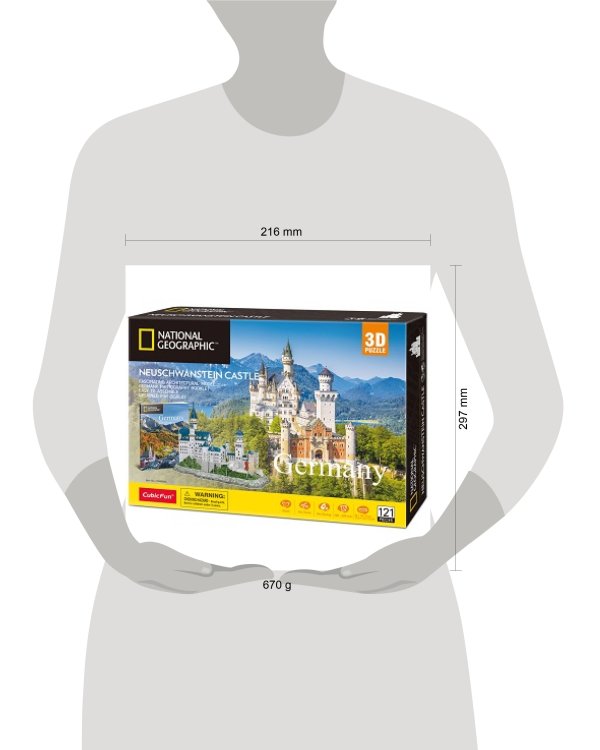 3D пазл National Geographic Нойшванштайн, 121 деталь