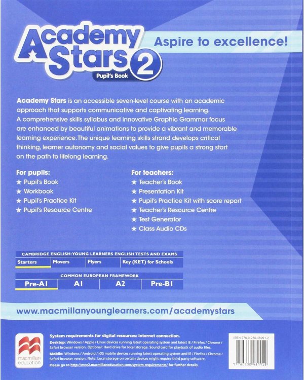 Academy Stars 2 Level 2 Pupil’s Book with online resources Учебник уровень 2
